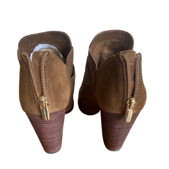 Vince Camuto Womens 9.5M Erylana Bootie Dark Caramel Suede Pointed Toe New NIB - Picture 11 of 16